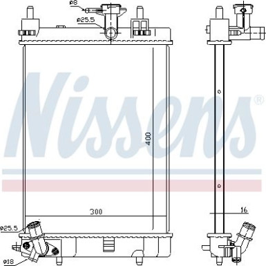 Nissens | Kühler, Motorkühlung | 617554