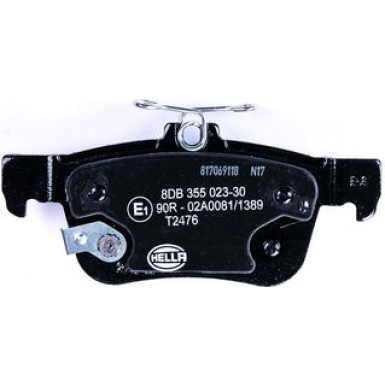 Hella | Bremsbelagsatz, Scheibenbremse | 8DB 355 023-301