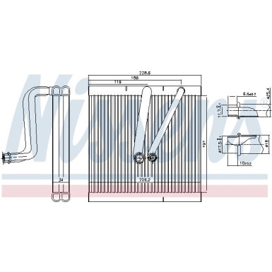 Nissens | Verdampfer, Klimaanlage | 92321