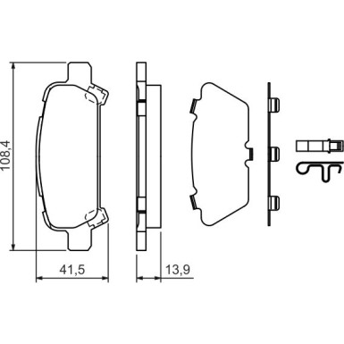 0 986 424 650 Bremsbelagsatz, Scheibenbremse