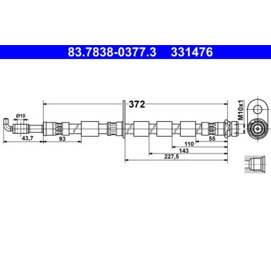 ATE | Bremsschlauch | 83.7838-0377.3
