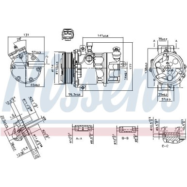Nissens | Kompressor, Klimaanlage | 890074