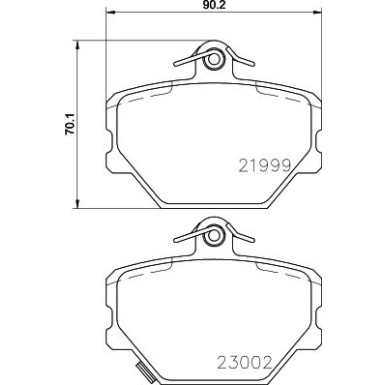 Hella Pagid | Bremsbelagsatz, Scheibenbremse | 8DB 355 008-721