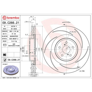 Brembo | Bremsscheibe | 09.C266.21