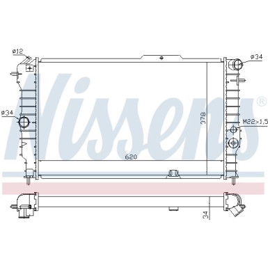 Nissens | Kühler, Motorkühlung | 630631