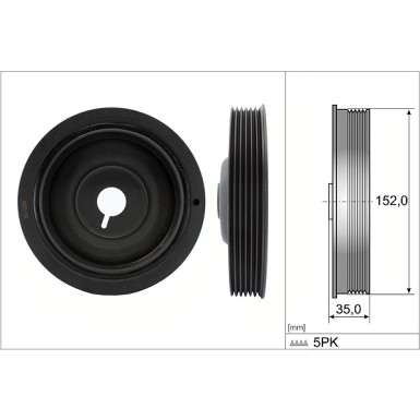 544 0054 10 Riemenscheibe, Kurbelwelle 544 0054 10 Riemenscheibe, Kurbelwelle