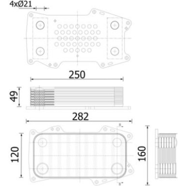 Mahle | Ölkühler, Motoröl | CLC 332 000S