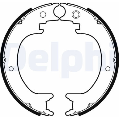 Delphi | Bremsbackensatz, Feststellbremse | LS2121