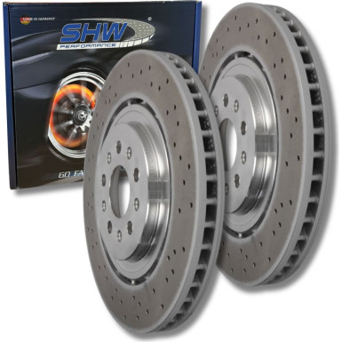 SHW Performance MFX41561 Bremsscheibe für MASERATI GHIBLI, QUATTROPORTE Vorderachse, 360x32mm