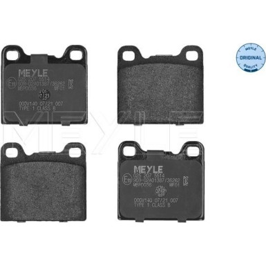 Meyle Bremsbelagsatz, Scheibenbremse MEYLE-ORIGINAL: True to OE 025 207 5514