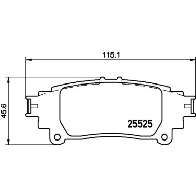 Hella Pagid | Bremsbelagsatz, Scheibenbremse | 8DB 355 020-001