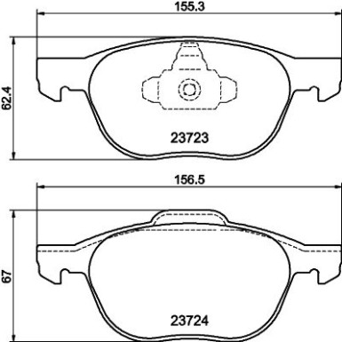 Hella | Bremsbelagsatz, Scheibenbremse | 8DB 355 011-191