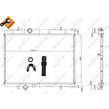 58308 Kühler, Motorkühlung EASY FIT