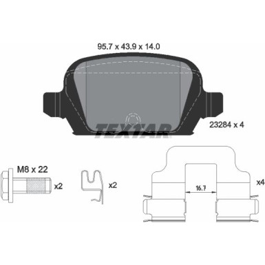 2328404 Bremsbelagsatz, Scheibenbremse