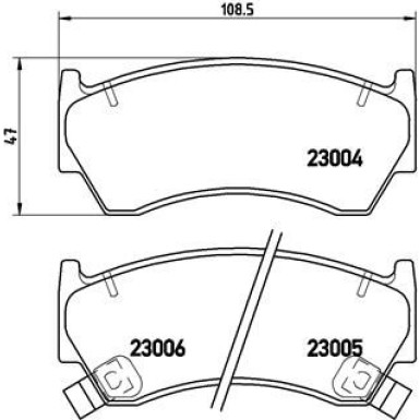 Brembo | Bremsbelagsatz, Scheibenbremse | P 56 033