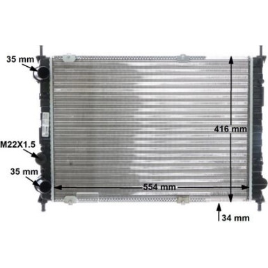 Mahle | Kühler, Motorkühlung | CR 525 000S