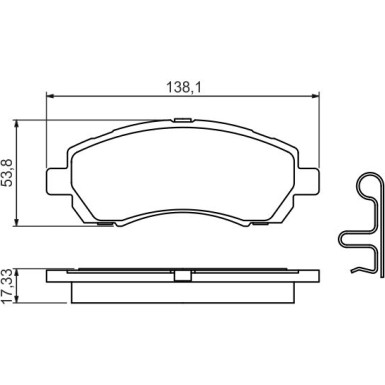 0 986 424 770 Bremsbelagsatz, Scheibenbremse