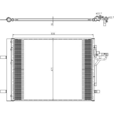 NRF | Kondensator, Klimaanlage | 350375