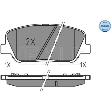 025 249 1517 Bremsbelagsatz, Scheibenbremse MEYLE-ORIGINAL: True to OE.