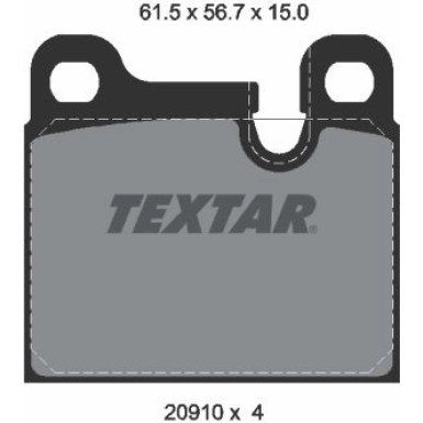 2091001 Bremsbelagsatz, Scheibenbremse
