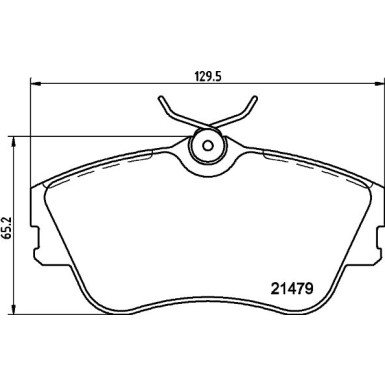 Hella | Bremsbelagsatz, Scheibenbremse | 8DB 355 018-071