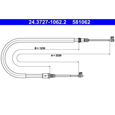 24.3727-1062.2 Seilzug, Feststellbremse