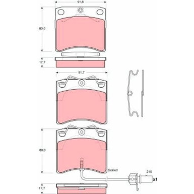 GDB1368 Bremsbelagsatz, Scheibenbremse