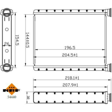 54440 Wärmetauscher, Innenraumheizung EASY FIT 54440 Wärmetauscher, Innenraumheizung EASY FIT