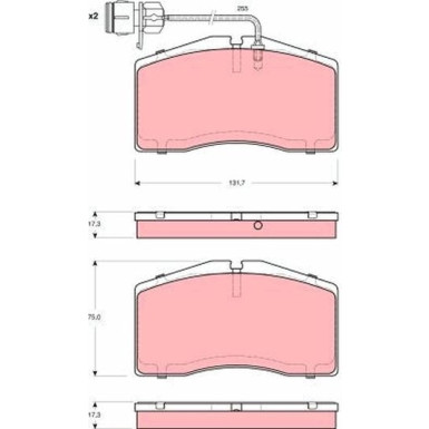 GDB1523 Bremsbelagsatz, Scheibenbremse