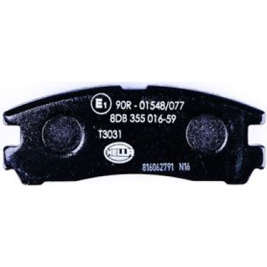 Hella | Bremsbelagsatz, Scheibenbremse | 8DB 355 016-591