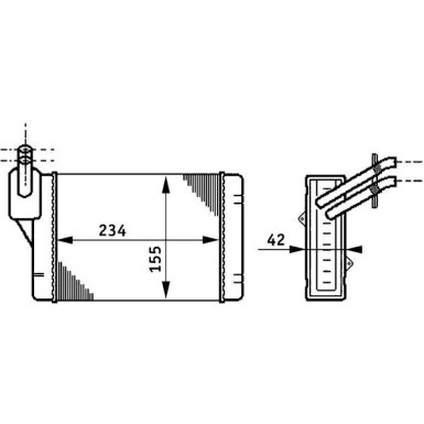 Mahle | Wärmetauscher, Innenraumheizung | AH 71 000S