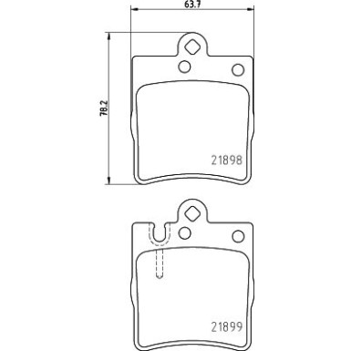 Hella | Bremsbelagsatz, Scheibenbremse | 8DB 355 008-451