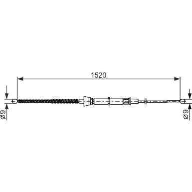 1 987 482 670 Seilzug, Feststellbremse 1 987 482 670 Seilzug, Feststellbremse