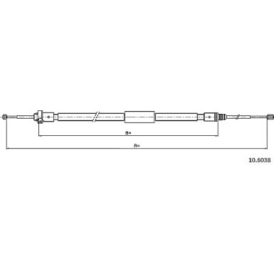 10.6038 Seilzug, Feststellbremse 10.6038 Seilzug, Feststellbremse
