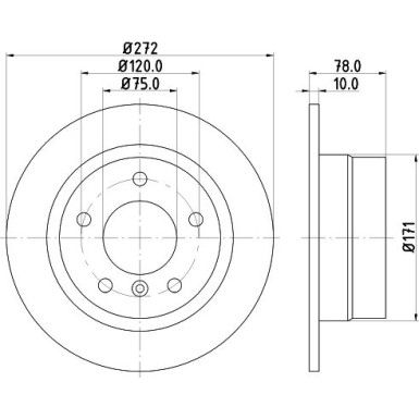 Hella | Bremsscheibe | 8DD 355 127-171
