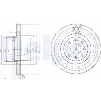 Delphi | Bremsscheibe | BG3944