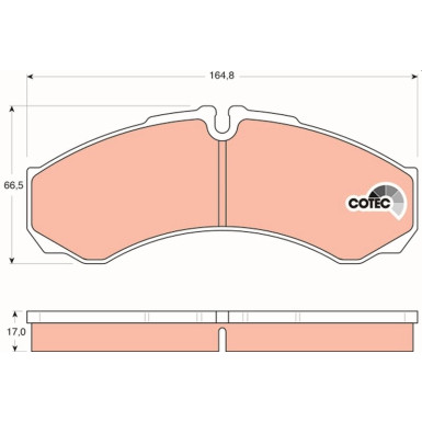 TRW Bremsbelagsatz, Scheibenbremse COTEC GDB1534