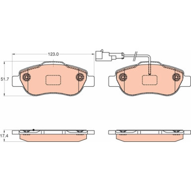 GDB2039 Bremsbelagsatz, Scheibenbremse