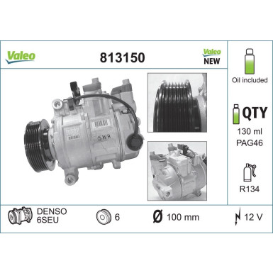 Valeo Kompressor, Klimaanlage VALEO CORE-FLEX 813150