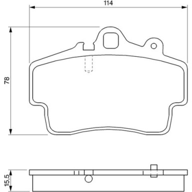 0 986 424 570 Bremsbelagsatz, Scheibenbremse