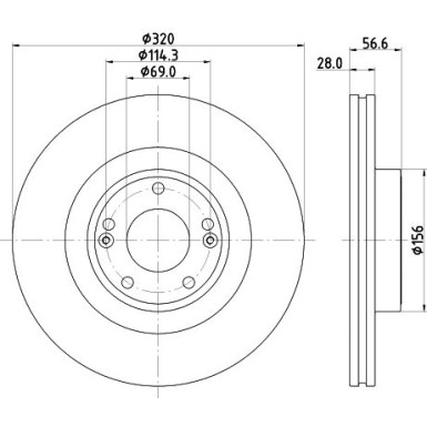 Hella | Bremsscheibe | 8DD 355 122-461