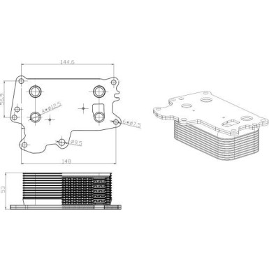 31840 Ölkühler, Motoröl 31840 Ölkühler, Motoröl