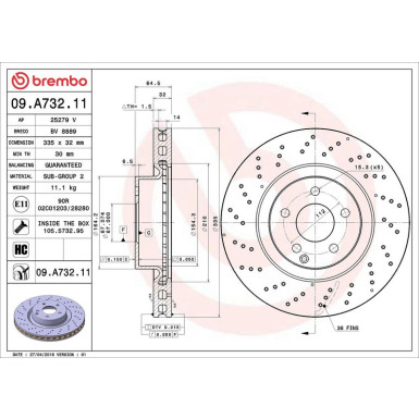 Brembo | Bremsscheibe | 09.A732.11