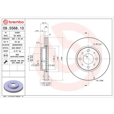 Brembo | Bremsscheibe | 09.5568.10