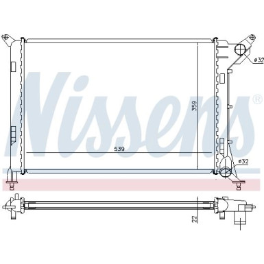 Nissens | Kühler, Motorkühlung | 69702A