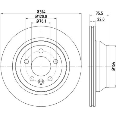 Hella | Bremsscheibe | 8DD 355 109-801