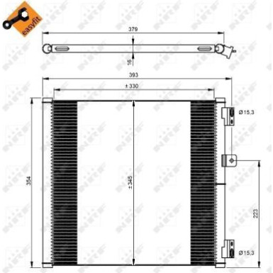 350204 Kondensator, Klimaanlage EASY FIT