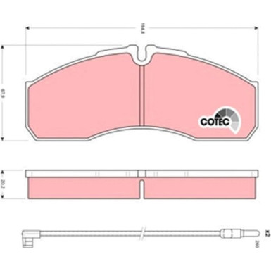 GDB1610 Bremsbelagsatz, Scheibenbremse COTEC