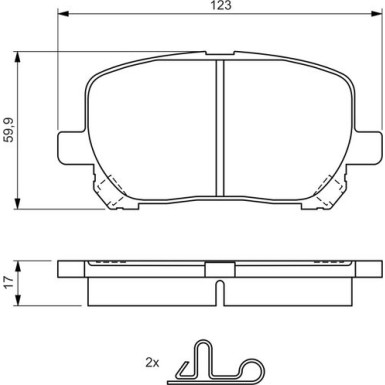 0 986 424 761 Bremsbelagsatz, Scheibenbremse