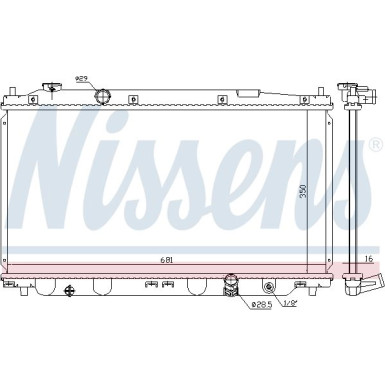 Nissens | Kühler, Motorkühlung | 68150